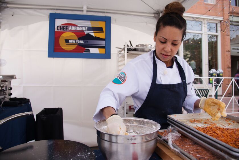 “I’ve been cooking professionally for 15 years. When I walk into the kitchen I don’t see myself as a woman or a minority. I see myself as a chef,” says Chef Adrienne Cheatham. | Paul Trantow/Bravo