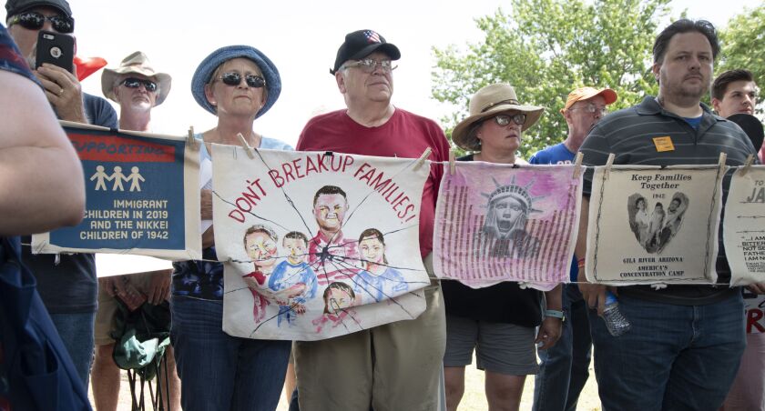 Protest against the detention of migrant children