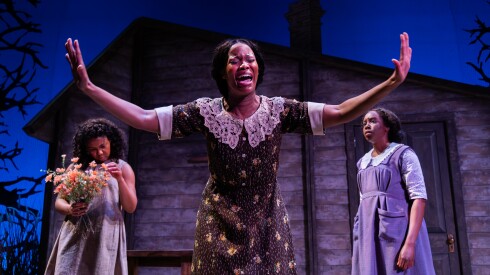 Jaeda LaVonne (front left), Anji White and Felicia Oduh star in The Goodman’s “Covenant.”