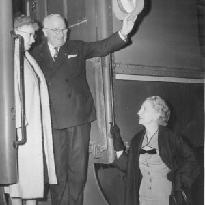 Former president Harry S. Truman and family at Dearborn Station in 1958. | Sun-Times Archives