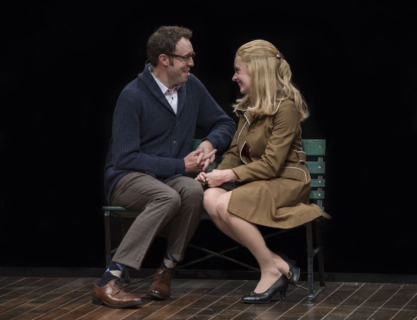 Alex Goodrich and Anne Horak in a scene from Marriott Theatre’s production of “Sweet Charity.” | Michael Brosilow