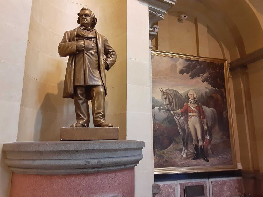 Statue of Stephen Douglas inside the state Capitol in Springfield.