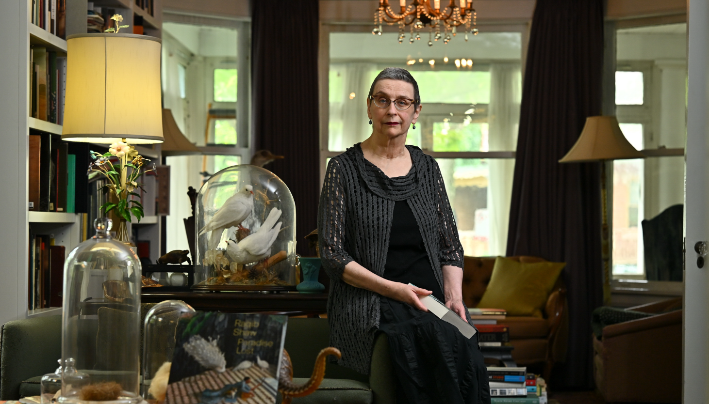 Photo: wbez.org Author Audrey Niffenegger poses for a portrait at her home in the Irving Park neighborhood of Chicago on Sept. 17, 2026