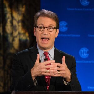 Rep. Peter Roskam participates in a debate with his Democratic challenger, Sean Casten, at Union League Club of Chicago on July 26, 2018. | Max Herman/For the Sun-Times