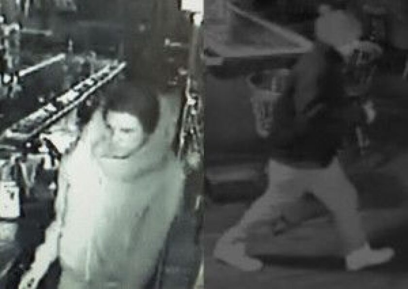 Surveillance image of a suspect in a burglary at Liquid Blues Bar in Woodstock. | Woodstock police