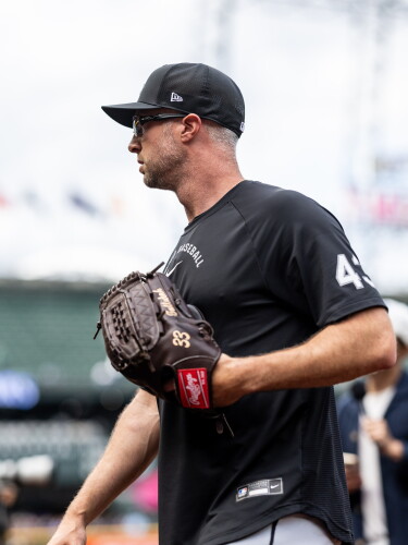 Trevor Richards looks on before the game against the Seattle Mariners at T-Mobile Park on May 19.