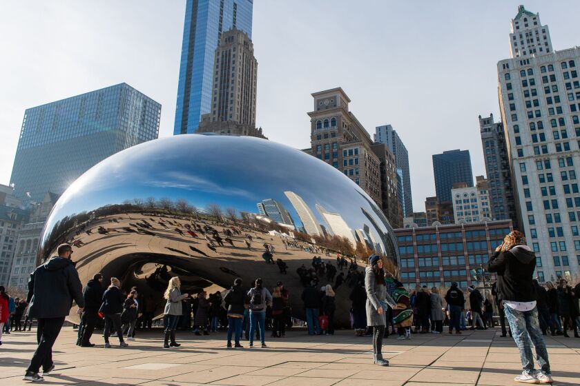 A visit to Millennium Park — home to the famous Cloud Gate sculpture, more commonly known as “The Bean” — may soon include a trip across Randolph Street to a new observation deck at the Aon Center. | Sun-Times file photo