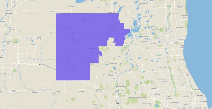 Illinois House 63rd District map.