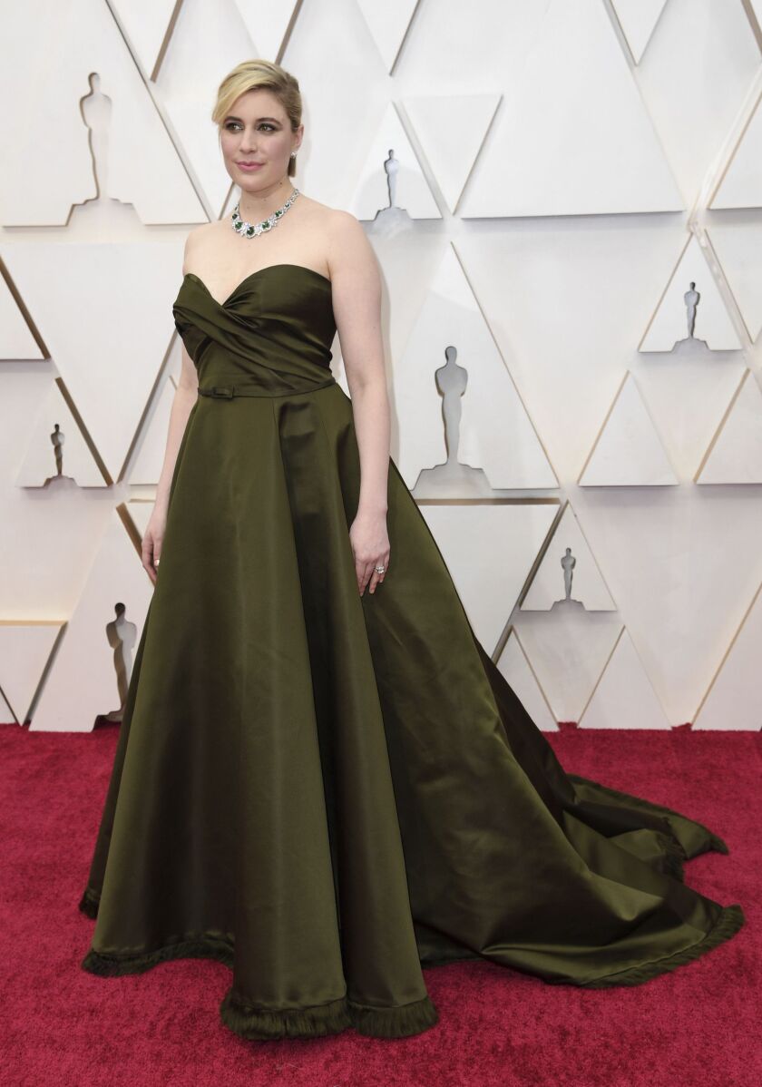 Greta Gerwig wears Dior Haute Couture at the Oscars on Sunday at the Dolby Theatre in Los Angeles.