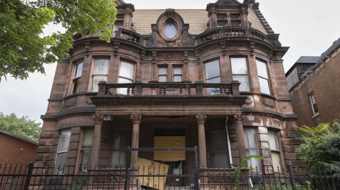 Exterior photos of the O'Leary Mansion, at 726 W. Garfield Boulevard.