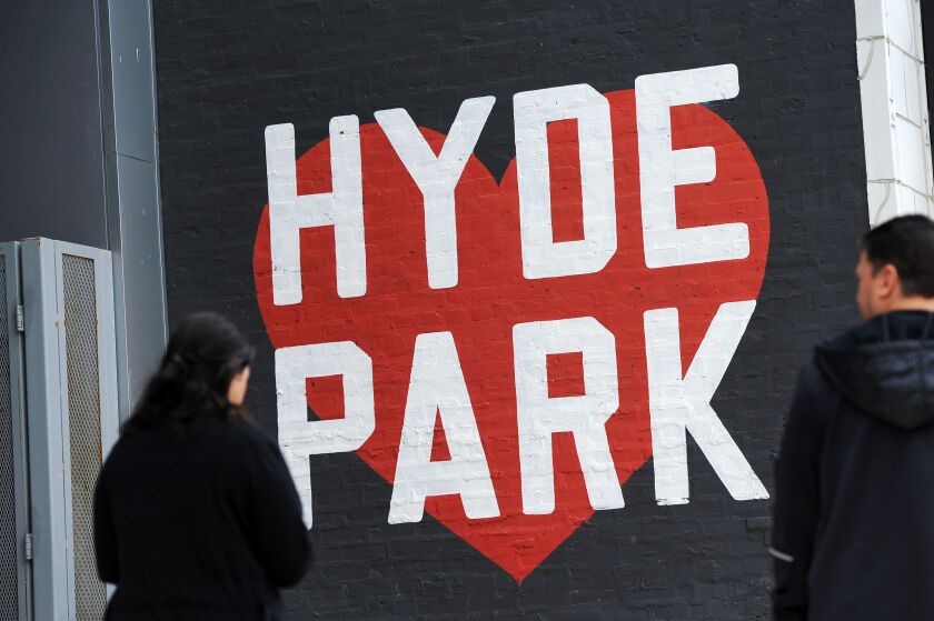 Mural on 53st street in Hyde Park neighborhood, Chicago. | Victor Hilitski/For the Sun-Times