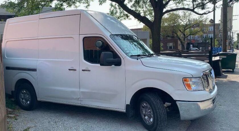 Police are searching for the white Nissan NV 2500 cargo van.