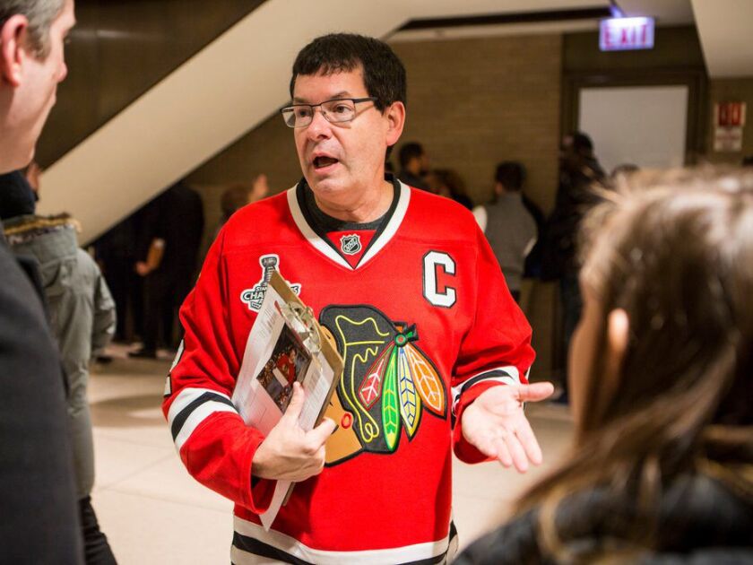 2And. Brian Hopkins (2nd) waits in line on the first day of the filing period for Municipal Elections, Monday, November 19th, 2018. | James Foster/For the Sun-Times