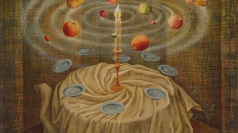 Remedios Varo. Still Life Reviving (Naturaleza muerta resucitando), 1963. The Art Institute of Chicago, Joseph Winterbotham Collection.