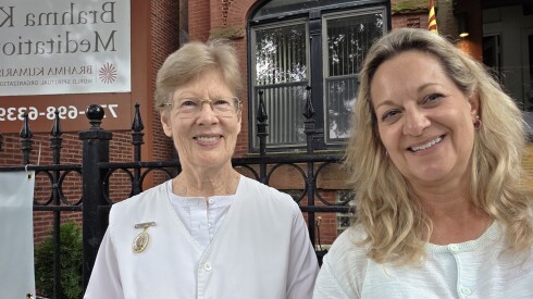 The Rev. Vicki Garlock and Sister Mary Friedland at the Brahma Kumaris Center in Lakeview.