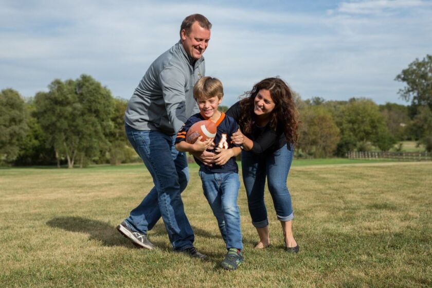 Denise Smith and her husband Scott recently decided their 6-year-old son Cameron will not be playing tackle football. | Rich Chapman / Sun-Times
