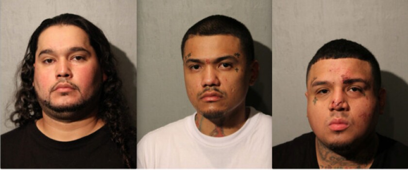 Left to right: Jose Gomez, Steven Calderon and Edwin Calderon | Chicago police