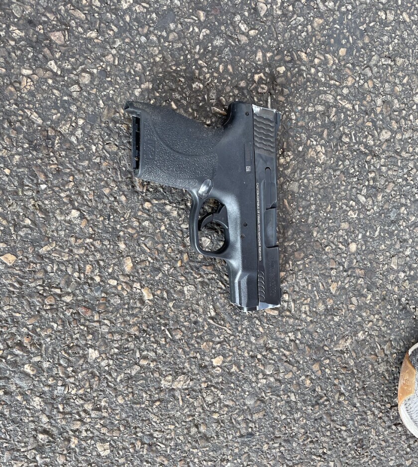 A photo of gun allegedly used by a person who was shot at, but not hit, by police March 11 in the 6300 block of South King Drive.