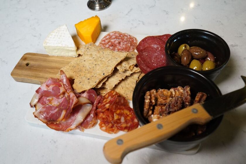 The charcuterie board at Hexe Coffee.