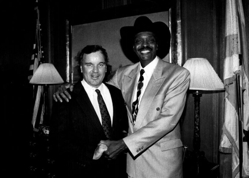Mayor Richard M. Daley with Herb Kent in October 1995. | Sun-Times files