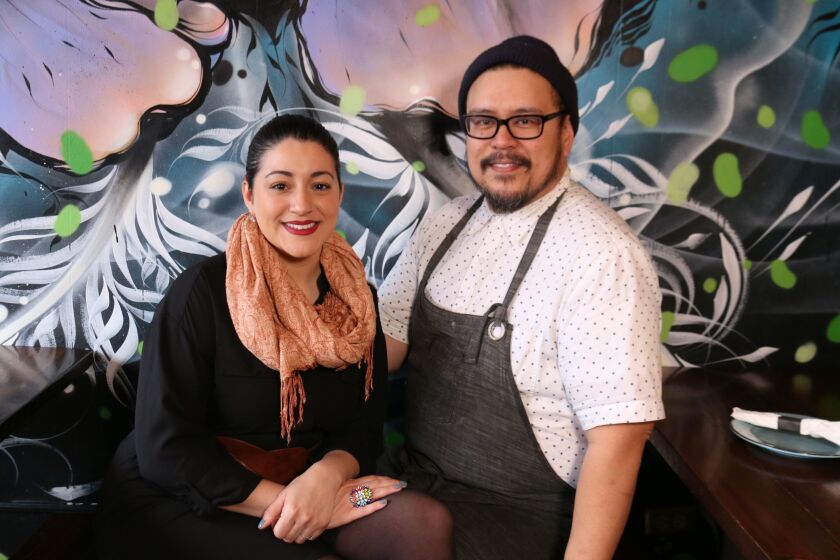 Lawrence Letrero (right) and Raquel Quadreny (left) are the team behind Bayan Ko restaurant. | Brian Rich/Sun-Times