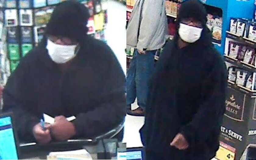 Surveillance photos of the man suspected of robbing a TCF Bank branch Wednesday in Deerfield. | FBI