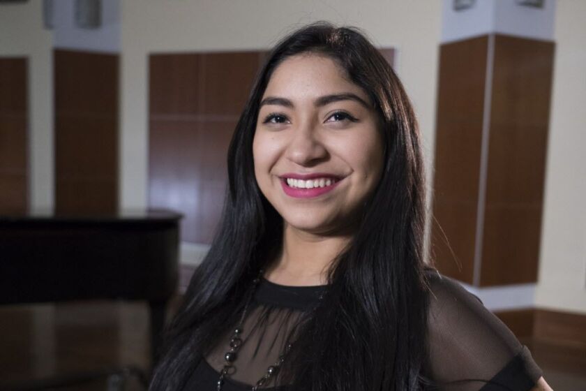 Daniela Reyes rehearses at the Merit School of Music. She is one of 35 young people to receive a Chicago 2018 Rising Star honor at YAS! Chicago. | Rick Majewski/For the Sun-Times