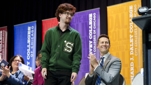 Rigoberto De La Torre Fonseca at early college ceremony