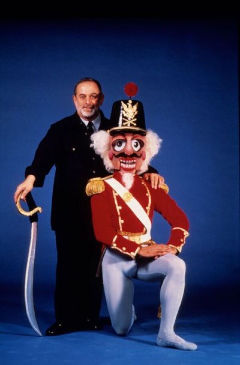 The late choreographer, Robert Joffrey, seen here with the Nutcracker Prince (Mark Goldweber). | Photo: Herbert Migdoll