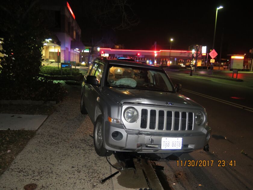 The scene of the hit-and-run crash Thursday night in west suburban Riverside. | Riverside police.