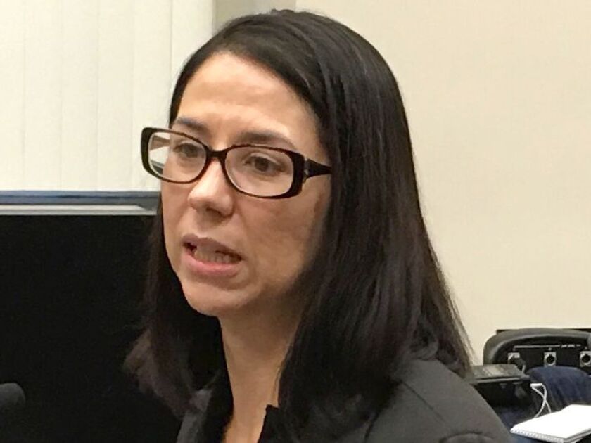 Maria Guerra Lapacek, business affairs and consumer protection commissioner, speaks to the City Council License Committee. | Fran Spielman/Sun-Times