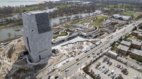 The Obama Presidential Center campus at 6001 S Stony Island Ave in Jackson Park, Wednesday, April 8, 2026.