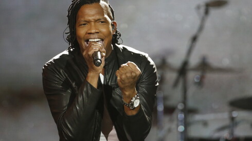 Michael Tait of Newsboys, shown during a performance.