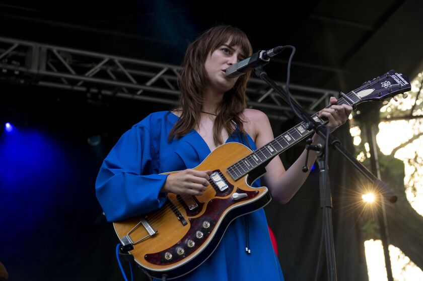 Faye Webster performs at the Blue Saga at Pitchfork music festival at Union Park, Saturday, Sept. 11, 2021.