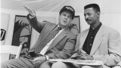 Mayor Daley and "Meteor Man" Robert Townsend preside over the opening of the third annual Gallery 37 summer art camp.