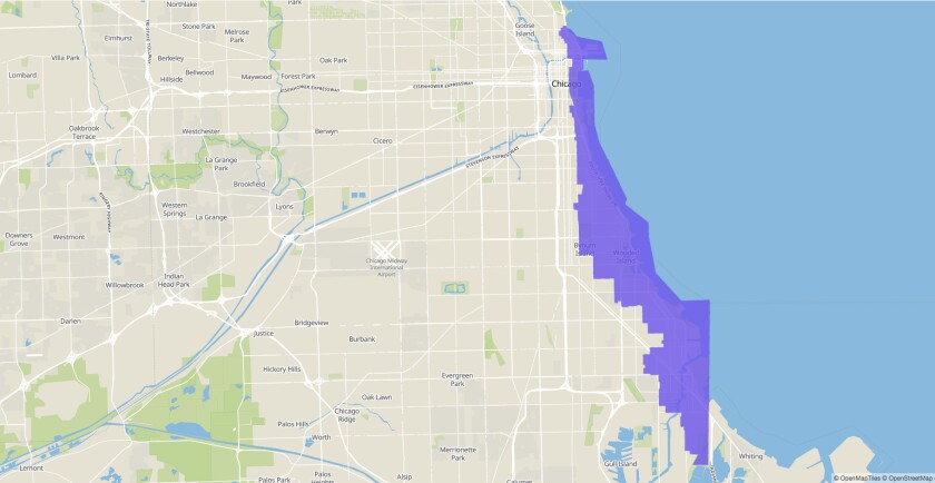 Illinois Senate 13th District map.