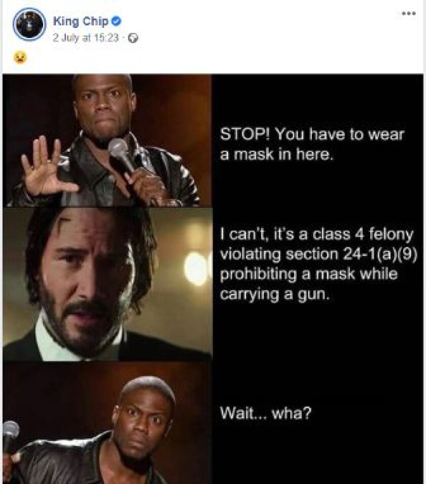 Meme posted on Facebook, later identified as “False Information Checked by independent fact-checkers.”