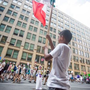 The Families Belong Together march starting in Daley Plaza, Saturday, June 30th, 2018. | James Foster/For the Sun-Times
