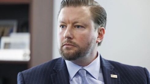 Bureau of Alcohol, Tobacco, Firearms and Explosives Chicago Field Division Special Agent in Charge Christopher Amon listens to a colleague during a recent meeting at the ATF office in Chicago.