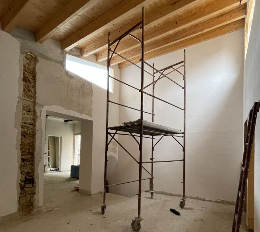 Renovation work continuing on the home Meredith Tabbone bought in Siciliy for $6,000 in an online auction.