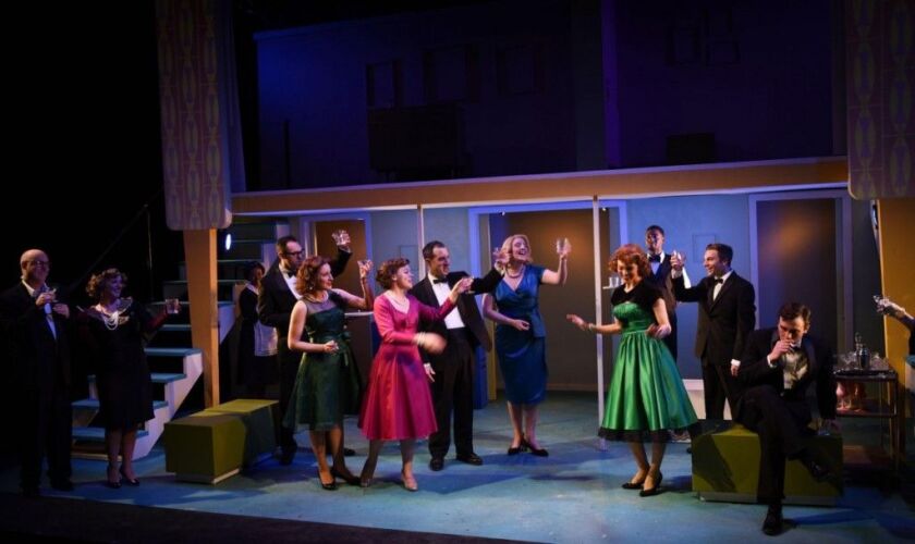 The cast of “Far from Heaven,” at Porchlight Music Theatre. (Photo: Brandon Dahlquist)