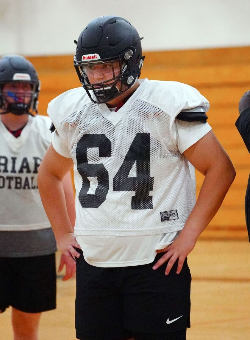 Fenwick’s Jimmy Liston at practice in Oak Park.