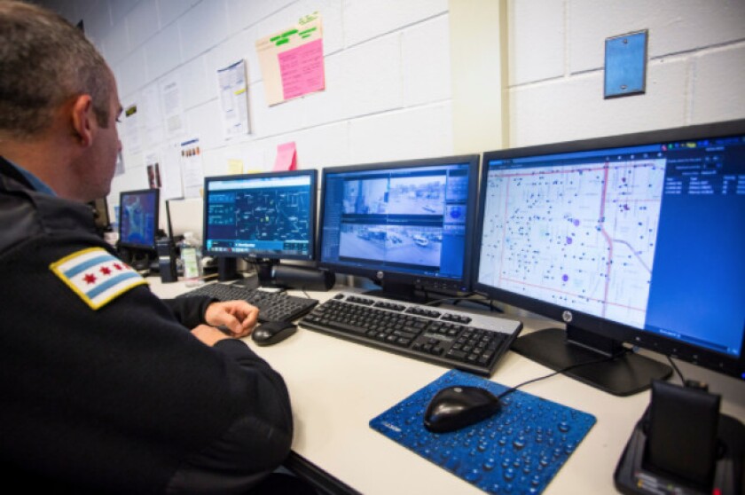 The Chicago Police Department’s data nerve center in the Englewood district. | James Foster / Sun-Times