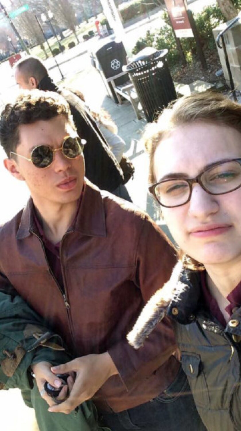 University of Chicago student Charles Thomas with friend Olivia De Keyser. | Olivia De Keyser photo