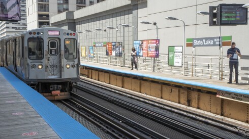 The State and Lake elevated CTA station.